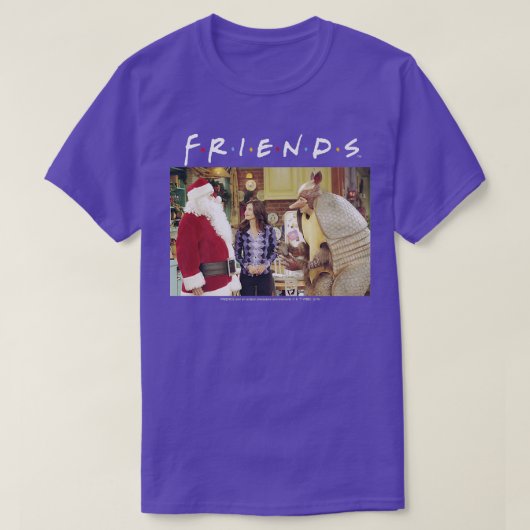Vrienden kerstkerstkerstkerstkerstman ontmoet fees t-shirt (Design voorkant)