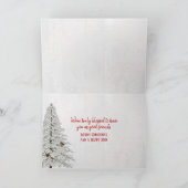 Vrienden Kerstmis op oude schuur met rode deur Kaart (Binnen)