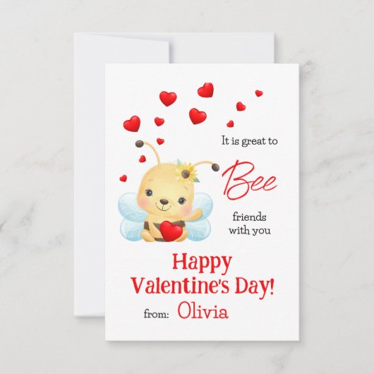 Vrienden Klaslokaal Valentijnsdag Kaart (Voorkant)