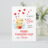 Vrienden Klaslokaal Valentijnsdag Kaart (Staand voorkant)