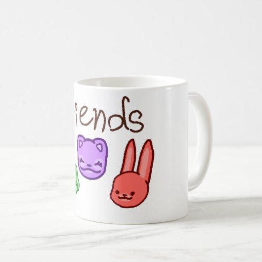 Vrienden Kleurrijke Dieren Mok (Voorkant rechts)