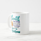 Vrienden komen als de golven van de oceaan koffiemok (Voorkant links)