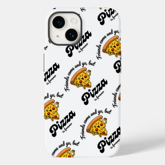 Vrienden komen en gaan, maar pizza is voor altijd Case-Mate iPhone case (Achterkant)