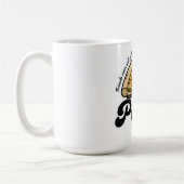 Vrienden komen en gaan, maar pizza is voor altijd  koffiemok (Links)