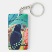 Vrienden komen in alle maten Acryl Sleutelhanger (achterkant)