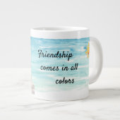 Vrienden komen in de Mok van alle kleuren koffie (Voorkant rechts)