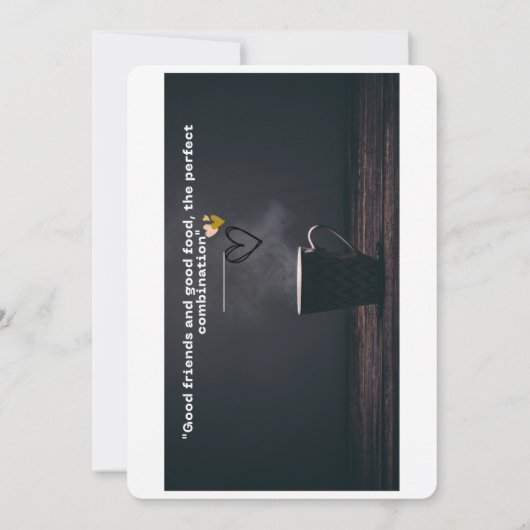 vrienden komen samen behandelt uitnodiging (Achterkant)