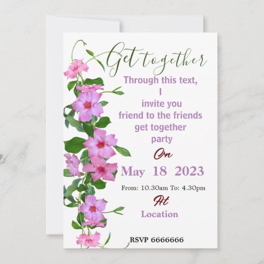 Vrienden krijgen een uitnodiging (Voorkant)