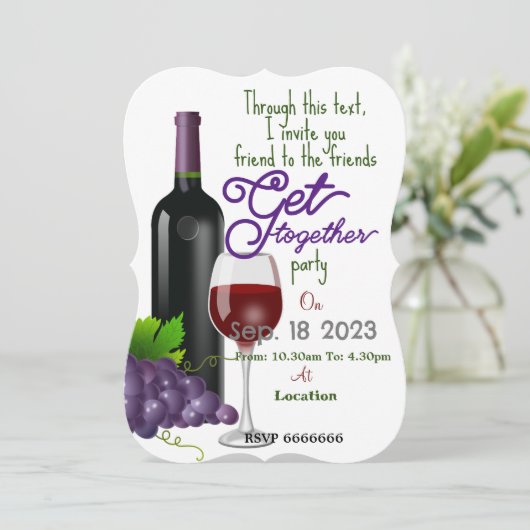 Vrienden krijgen een uitnodiging (Staand voorkant)