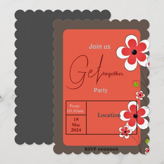 Vrienden krijgen een uitnodiging (Voorkant / Achterkant)