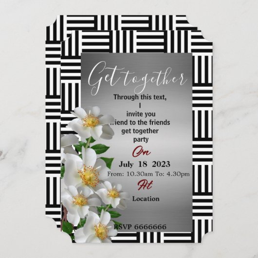 Vrienden krijgen een uitnodiging (Voorkant / Achterkant)