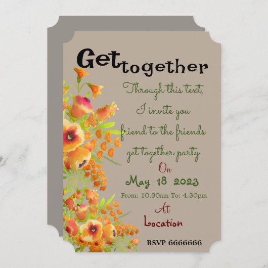 Vrienden krijgen een uitnodiging (Voorkant / Achterkant)