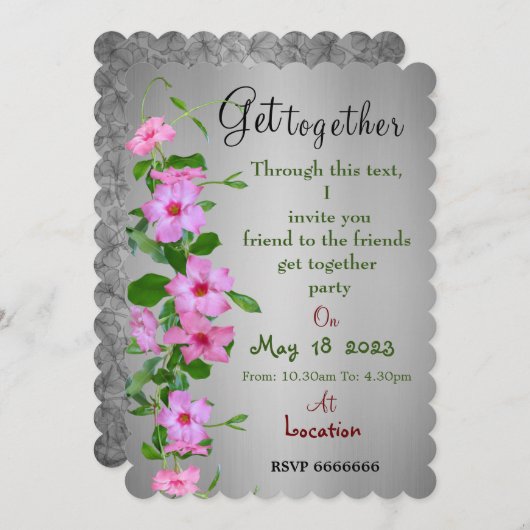 Vrienden krijgen een uitnodiging (Voorkant / Achterkant)