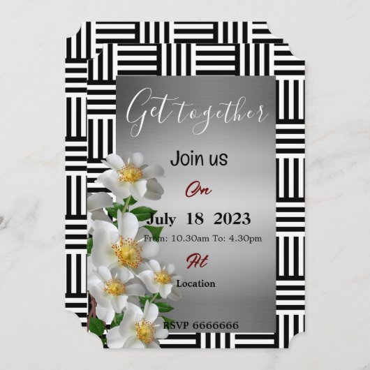 Vrienden krijgen een uitnodiging (Voorkant / Achterkant)