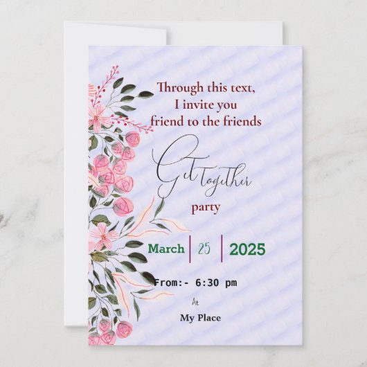 Vrienden krijgen een uitnodiging (Voorkant)