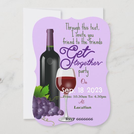 Vrienden krijgen een uitnodiging (Voorkant)