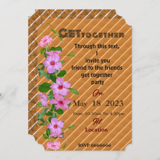 Vrienden krijgen een uitnodiging (Voorkant / Achterkant)