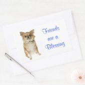 Vrienden Lang Haired Chihuahua Groet Sticker (Envelop)