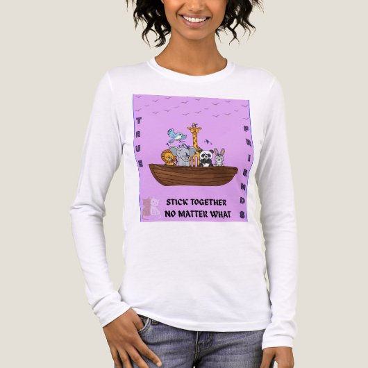 Vrienden lange mouwen t-shirt (Voorkant volledig)