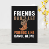 Vrienden laten vrienden geen vriendjeslijndans kaart (Gele Bloem)