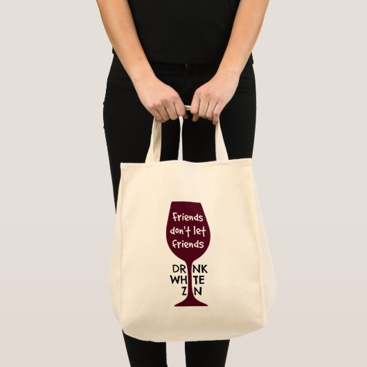 Vrienden laten vrienden geen witte zonde Drinken Tote Bag (Voorkant (product))