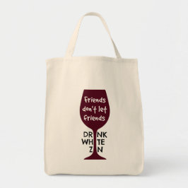 Vrienden laten vrienden geen witte zonde Drinken Tote Bag