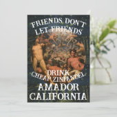 Vrienden laten vrienden niet goedkoop Amador-zin d Kaart (Staand voorkant)
