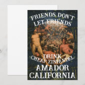 Vrienden laten vrienden niet goedkoop Amador-zin d Kaart (Voorkant / Achterkant)