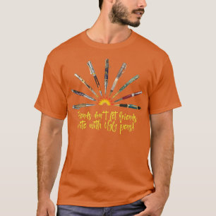 Vrienden laten vrienden niet schrijven met Ugly Pe T-shirt