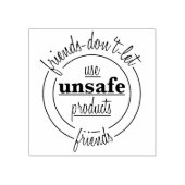 Vrienden laten vrienden niet stempelen rubberstempel (Afrduk)