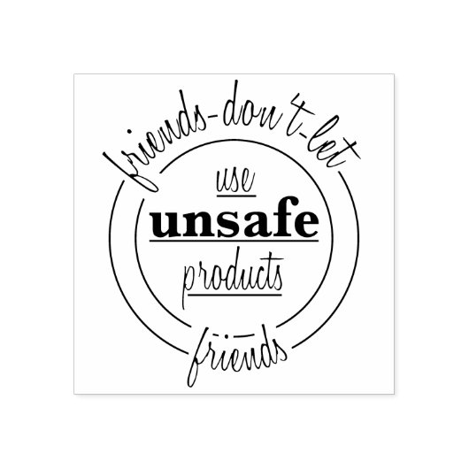 Vrienden laten vrienden niet stempelen rubberstempel (Afrduk)