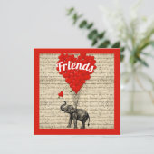 Vrienden leuk romantisch Valentijn Kaart (Staand voorkant)