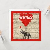 Vrienden leuk romantisch Valentijn Kaart (Voorkant / Achterkant in situ)