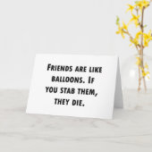 Vrienden lijken op ballonnen kaart (Gele Bloem)