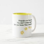 Vrienden lijken op sterren tweekleurige koffiemok (Voorkant rechts)