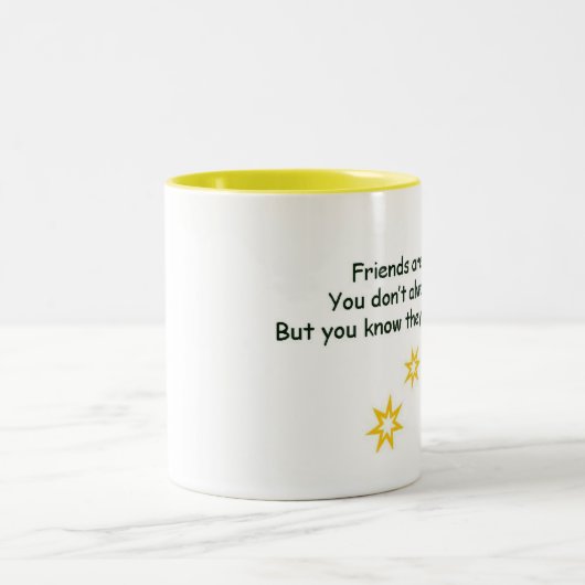 Vrienden lijken op sterren tweekleurige koffiemok (Center)