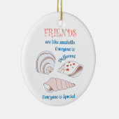 Vrienden lijken op zeeschelpen keramisch ornament (Rechts)
