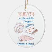 Vrienden lijken op zeeschelpen keramisch ornament (Links)