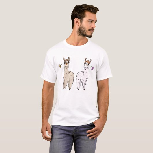 Vrienden Llama Pair T-shirt (Voorkant volledig)