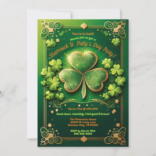 Vrienden Lucky Irish St. Patrick's Day Viering Kaart (Voorkant)