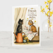 Vrienden maken alles beter kaart (Gele Bloem)