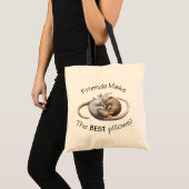 Vrienden maken de BESTE kussens! - rattenzak Tote Bag (Voorkant (product))