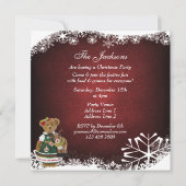 Vrienden maken de feestdag met een kerstBeer Kaart (Achterkant)