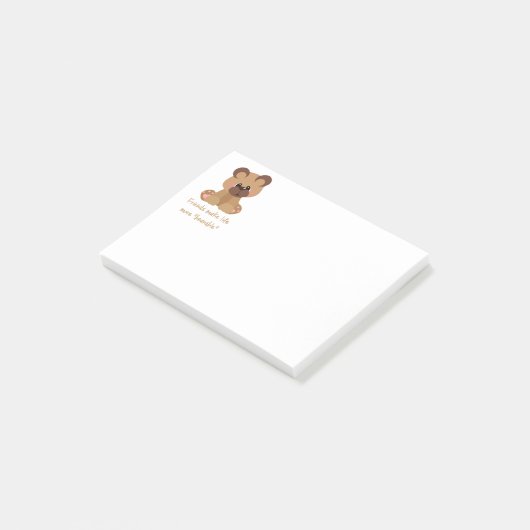 Vrienden maken het Leven Bearable Inspirerend Cita Post-it® Notes (Schuin)