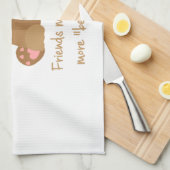 Vrienden maken het Leven Bearable Inspirerend Cita Theedoek (Quarter Fold)