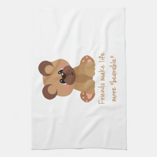 Vrienden maken het Leven Bearable Inspirerend Cita Theedoek (Verticaal)