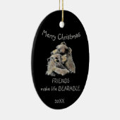 Vrienden maken het leven draagbaar voor een vriend keramisch ornament (Rechts)