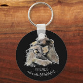 Vrienden maken het leven draagbaar voor een vriend sleutelhanger (Voorkant)