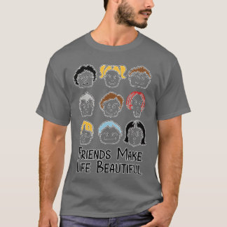 Vrienden maken het leven mooi jongen t-shirt