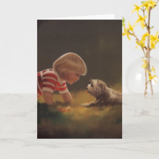 Vrienden maken kaart (Gele Bloem)